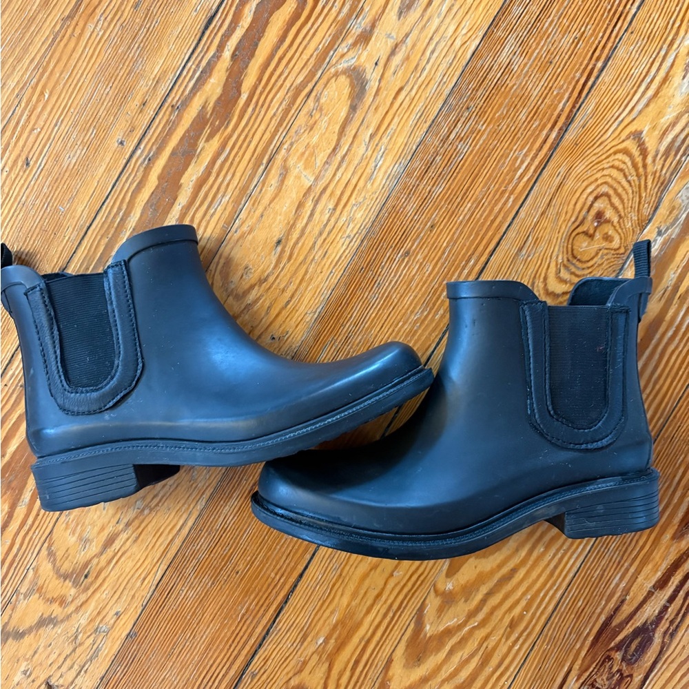Madewell Black Ankle Rain Boots